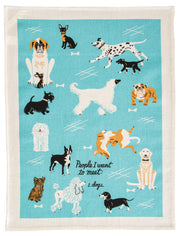 Blue Q People To Meet: Dogs Tea Towel Quirksy gifts australia