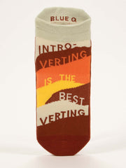 Introverting Is The Best Verting - Sneaker Socks by BlueQ