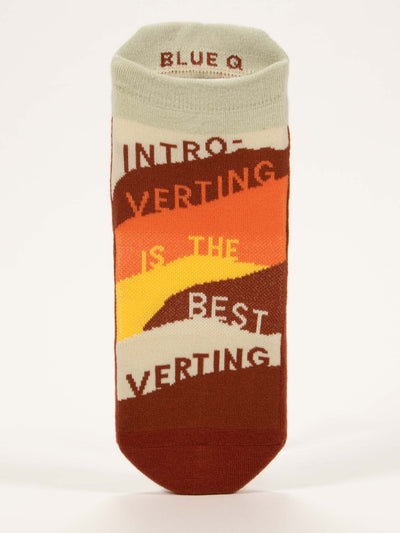 Introverting Is The Best Verting - Sneaker Socks by BlueQ