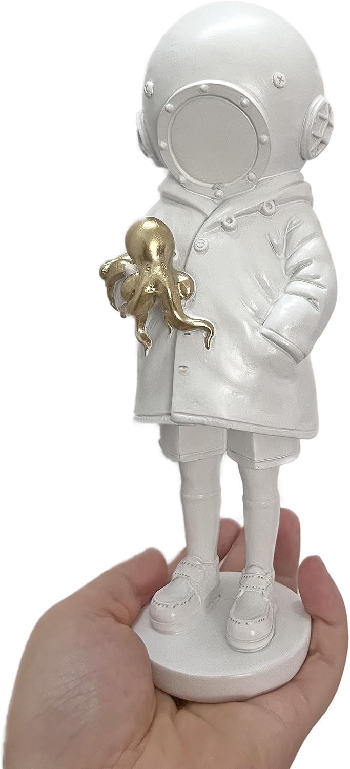 Deep Sea Diver Meets Banksy Girl Art Sculpture – Quirksy