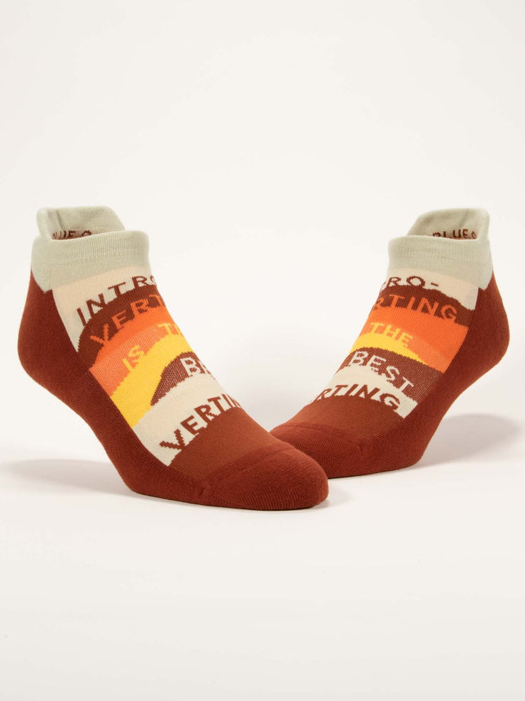 Introverting Is The Best Verting - Sneaker Socks by BlueQ