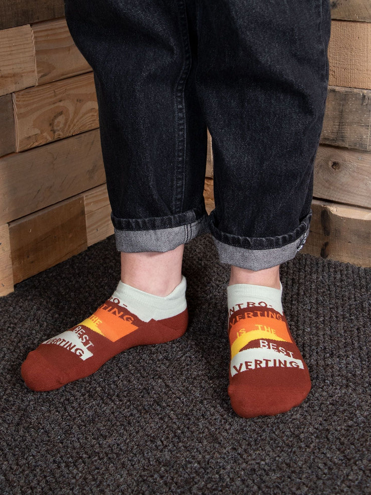 Introverting Is The Best Verting - Sneaker Socks by BlueQ