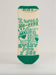 Hi-Five Sneaker Socks BlueQ Quote Socks