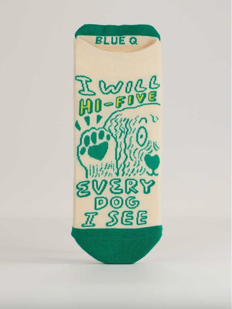 Hi-Five Sneaker Socks BlueQ Quote Socks