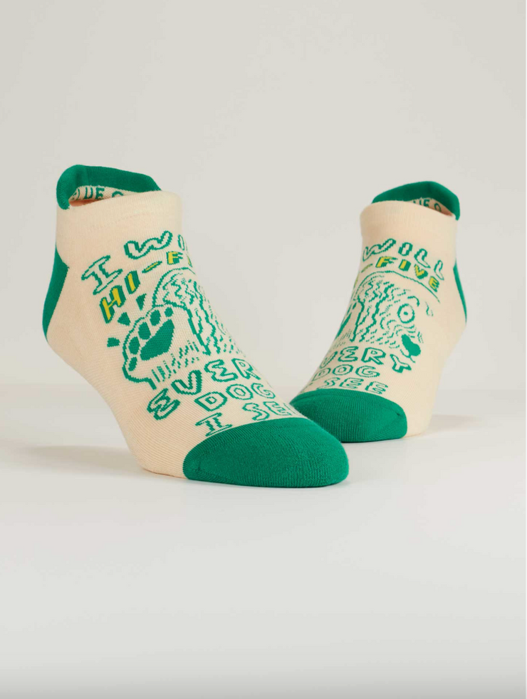 Hi-Five Sneaker Socks BlueQ Quote Socks