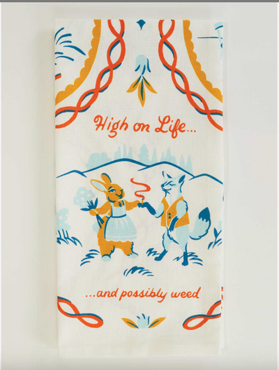 High On Life Dish Towel â€“ Quirky Kitchen by BlueQ
