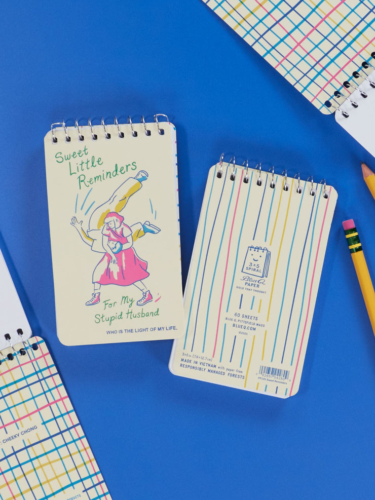 Sweet Little Reminders For My Stupid Husband - Spiral Notebook by Blue Q