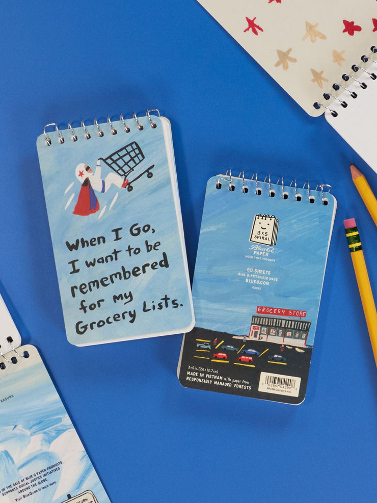 When I Go, I Want To Be Remembered For My Grocery Lists  - Spiral Notebook by Blue Q
