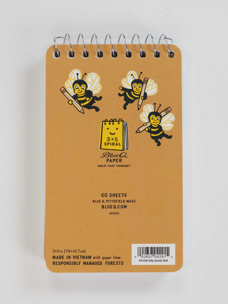 Silly Dumb Shit - Spiral Notebook by Blue Q