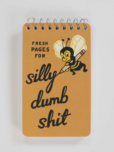 Silly Dumb Shit - Spiral Notebook by Blue Q