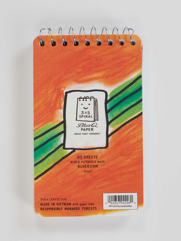 The Art Of Procrastination - Spiral Notebook by Blue Q