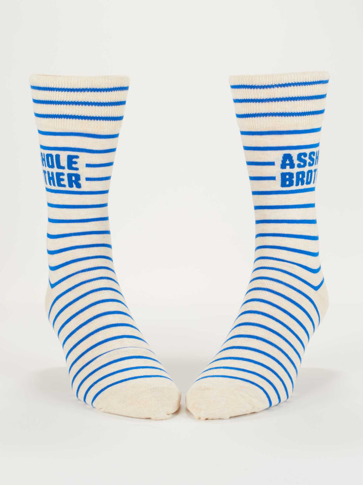 A**hole Brother Men's Crew Socks BlueQ