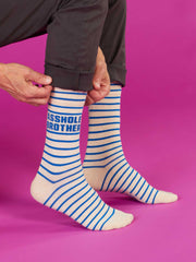A**hole Brother Men's Crew Socks BlueQ