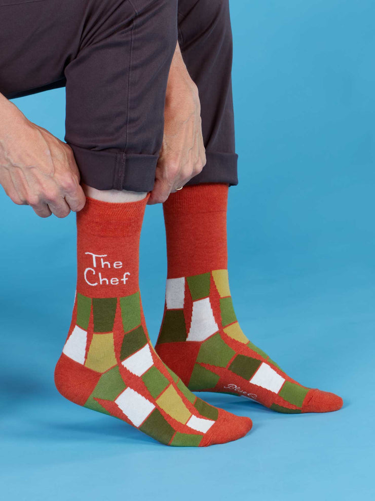 The Chef Men's Crew Socks BlueQ