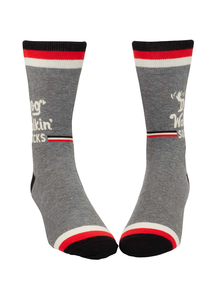 Dog Walking - Men's Crew Socks - BlueQ