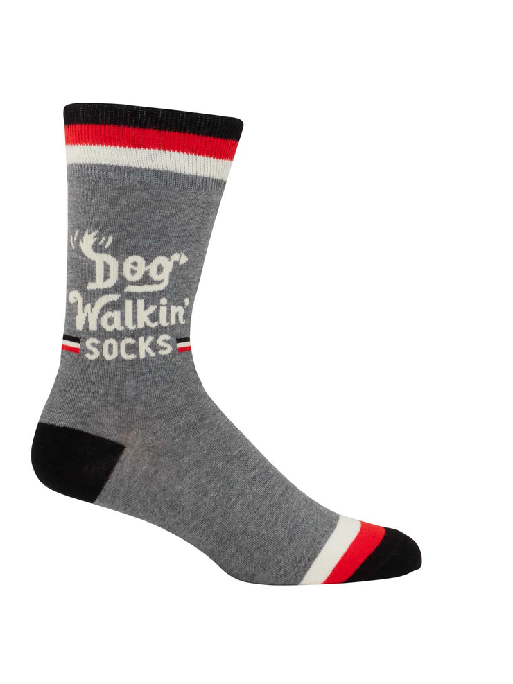 Dog Walking - Men's Crew Socks - BlueQ