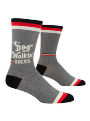 Dog Walking - Men's Crew Socks - BlueQ