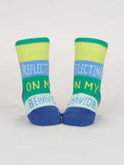 One Tough Customer/ Reflecting On My Behavior - Baby Socks Set BlueQ