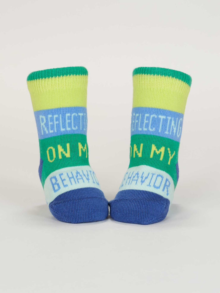 One Tough Customer/ Reflecting On My Behavior - Baby Socks Set BlueQ