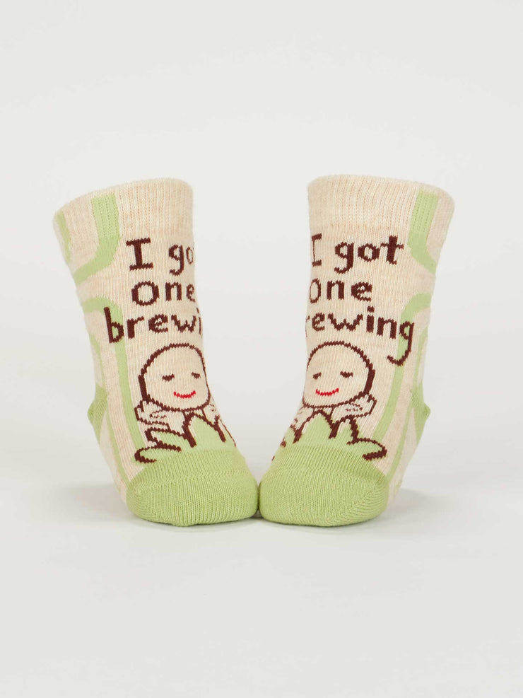 The Camera Loves Me/ I Got One Brewing - Baby Socks Set BlueQ