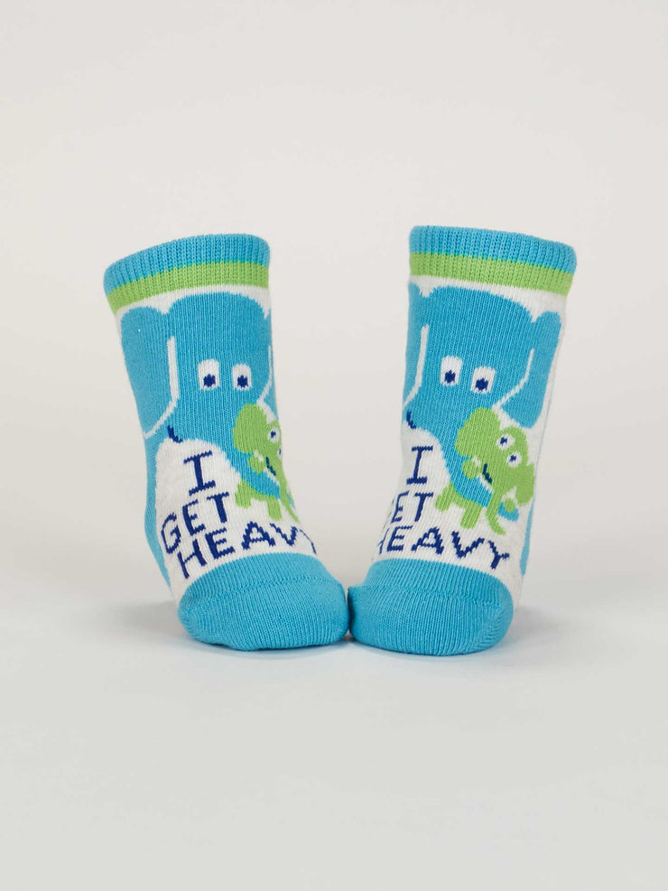 Little Meatball/ I Get Heavy - Baby Socks Set BlueQ