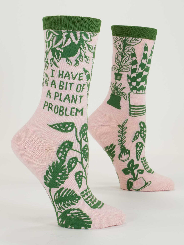 I Have A Bit Of A Plant Problem Women's Crew Socks BlueQ