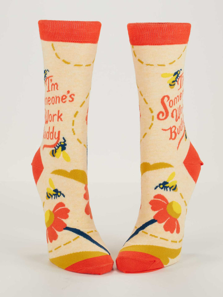 I'm Someone's Work Buddy Women's Crew Socks BlueQ
