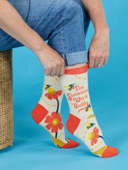 I'm Someone's Work Buddy Women's Crew Socks BlueQ