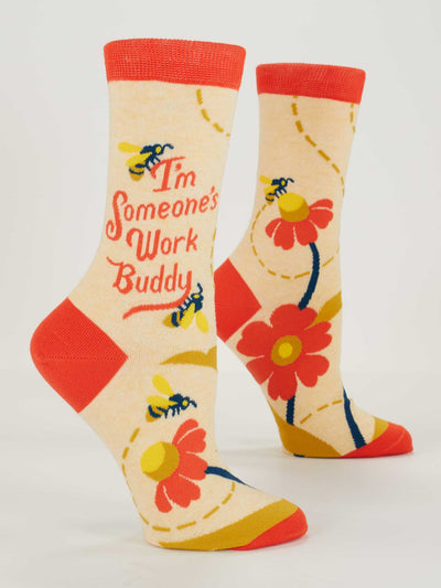 I'm Someone's Work Buddy Women's Crew Socks BlueQ