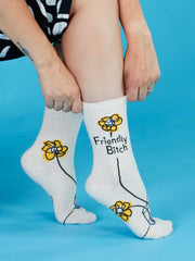 Friendly Bi*ch Women's Crew Socks BlueQ