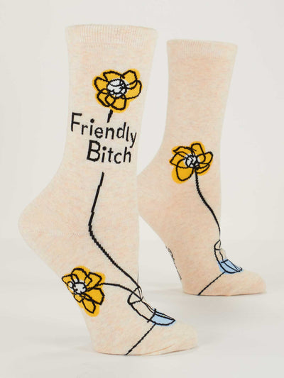 Friendly Bi*ch Women's Crew Socks BlueQ