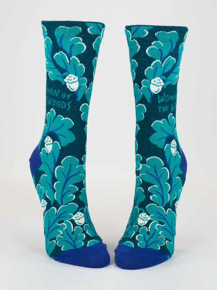 Woman Of The Woods Women's Crew Socks BlueQ