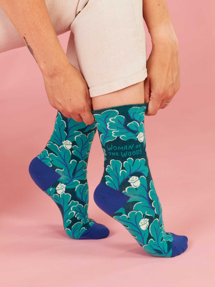 Woman Of The Woods Women's Crew Socks BlueQ