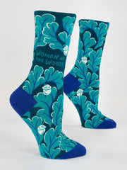 Woman Of The Woods Women's Crew Socks BlueQ