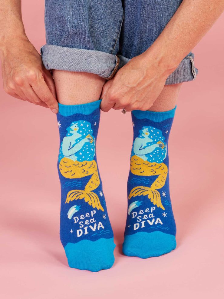 Deep Sea Diva Women's Ankle Socks by BlueQ