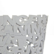 Balvi Wastebasket Letters Gray Plastic Quirksy gifts australia
