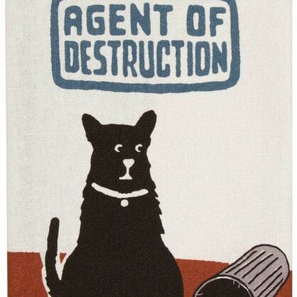 Blue Q Dish Towel - Agent Of Destruction Quirksy gifts australia