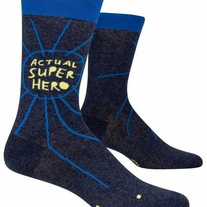 Blue Q Men's Socks - Actual Superhero Quirksy gifts australia