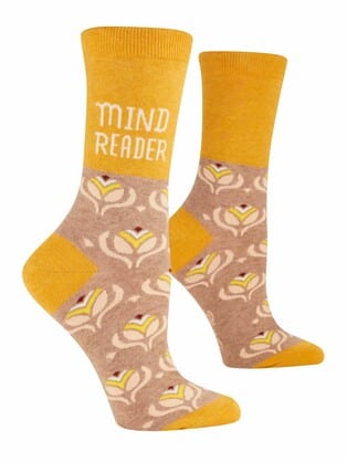 Blue Q Mind Reader -  Women's Crew Socks - Blue Q Quirksy gifts australia