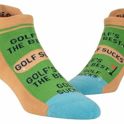 Blue Q Sneaker Socks - Golf Sucks Quirksy gifts australia