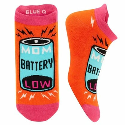 Blue Q Sneaker Socks - Mom Battery Blue Q Quirksy gifts australia