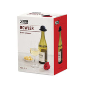 Monkey business Bowler - Bottle Stoppers 2 Pack Black / Red Quirksy gifts australia