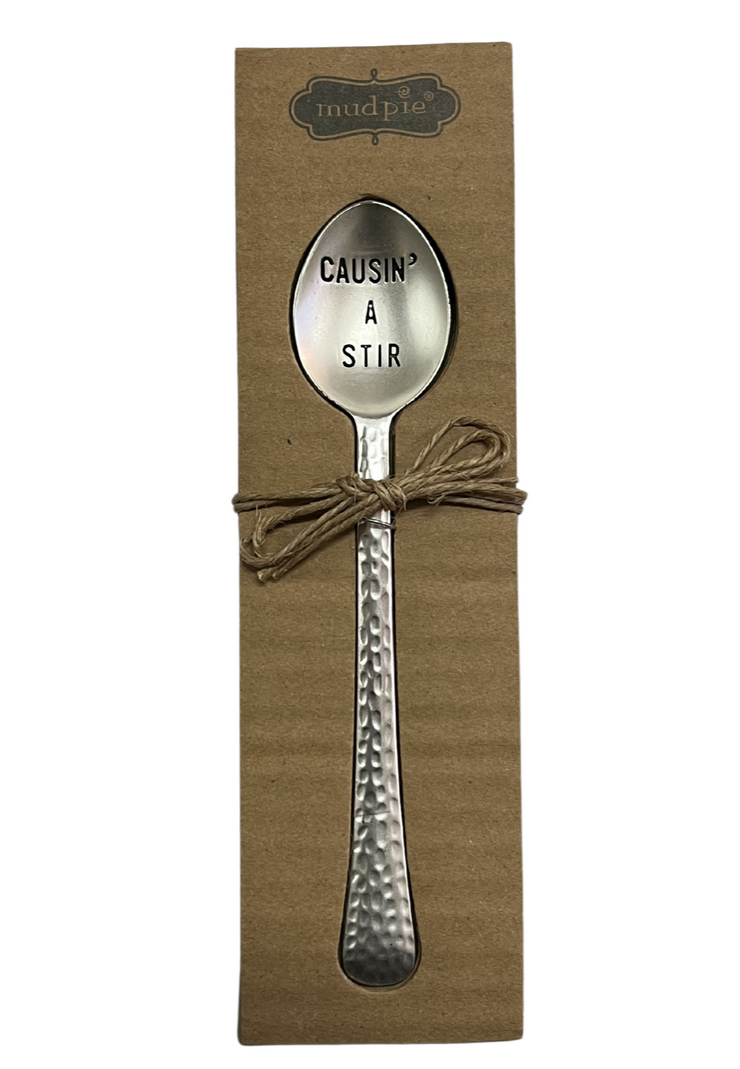 Mudpie Causing a stir - Hammered Coffee Spoon Quirksy gifts australia
