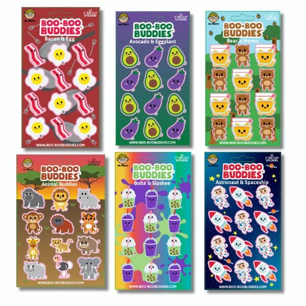 Boo-Boo Buddies Sticker Sheets 5-Pack – Quirksy