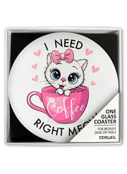 Tamboril Coaster Coffee Right Meow Quirksy gifts australia