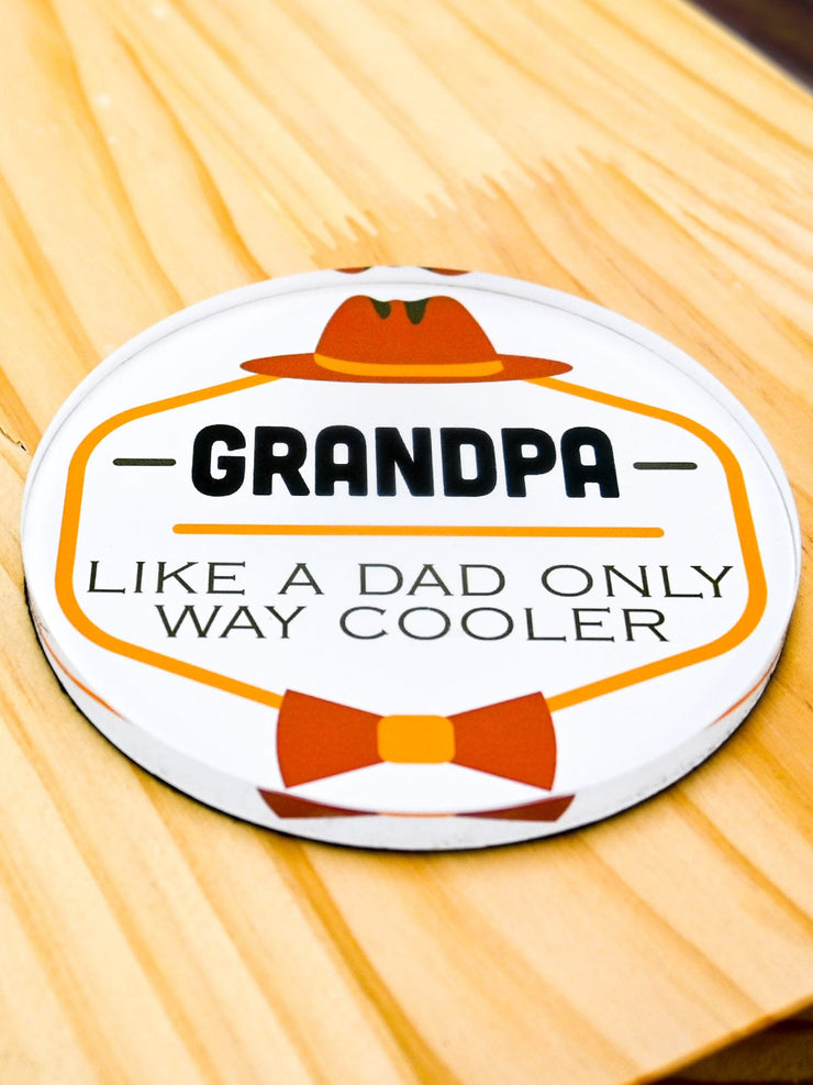 Tamboril Coaster Grandpa Like Dad But Cooler Quirksy gifts australia