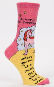 Blue Q Always Be A Unicorn - Women's Crew Socks - BlueQ Quirksy gifts australia