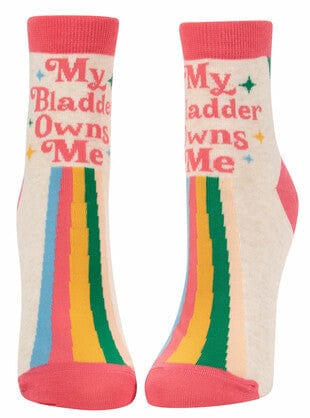 Blue Q Ankle Socks - My Bladder Owns Me Quirksy gifts australia