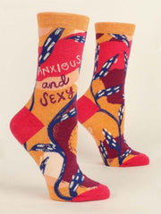 Blue Q Anxious And Sexy - Women's Crew Socks - BlueQ Quirksy gifts australia