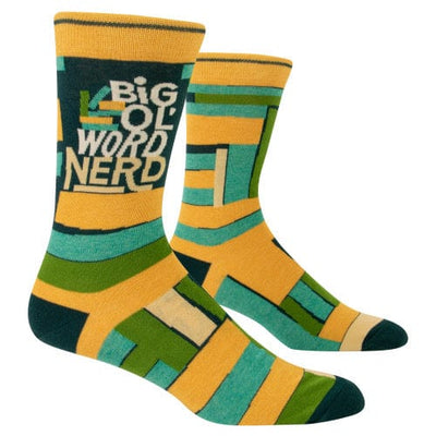Blue Q Big 'Ol World Nerd - Men's Crew Socks - BlueQ Quirksy gifts australia